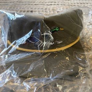 Olive Green Rope Hat w/Mallard Duck